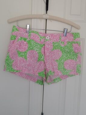 Lilly Pulitzer The WALSH SHORT Limeade Cheat Ya Size 6